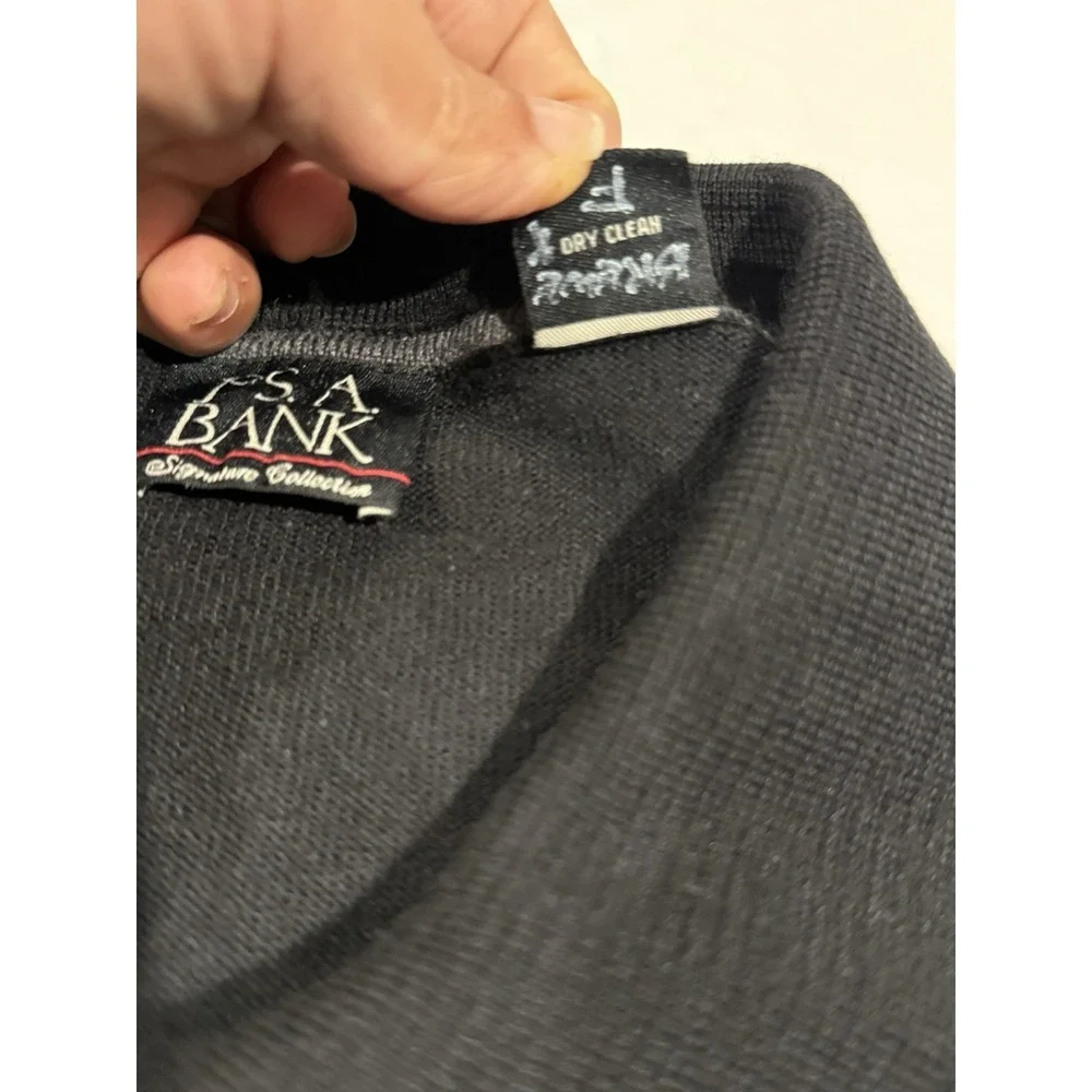 Jos. A. Bank Signature Collection‎ Sweater 2XL 100% Merino Wool Pullover Navy